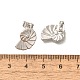 真鍮製スタンドピアス  巻き貝  プラチナ  15x11mm&nbsp;EJEW-B118-05P-5