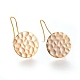 Hammered Brass Earring Hooks&nbsp;X-KK-S345-209-2