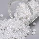 ガラスシードビーズ  セイロン  ラウンド  ホワイト  8/0  3mm  穴：1mm  約10000個/ポンド&nbsp;SEED-A011-3mm-141-1