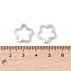 Ccbプラスチックビーズフレーム  花  プラチナ  16x3mm  穴：1.4mm  内径：10x14mm&nbsp;CCB-N006-50P-3