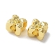 合金ビーズ  ラックめっき  花  ゴールドカラー  8x8x5mm  穴：2mm&nbsp;PALLOY-S044-03B-G-2