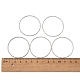 変色しにくい304ステンレススチール製リンクリング  ステンレス鋼色  40x1mm  内径：37.5mm&nbsp;STAS-T047-15C-3