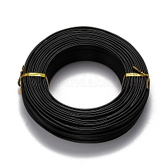 Anodized Aluminum Wire, Bendable Metal Craft Wire, Flexible Craft Wire, for Beading Jewelry Craft Making, Black, 12 Gauge, 2.0mm, 55m/500g(180.4 Feet/500g)