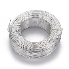 Anodized Aluminum Wire, Bendable Metal Craft Wire, Flexible Craft Wire, for Beading Jewelry Craft Making, Silver, 15 Gauge, 1.5mm, 100m/500g(328 Feet/500g)