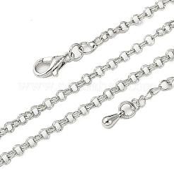 Brass Double Link Chains Necklaces for Women&nbsp;NJEW-D302-37P