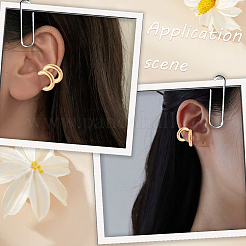 2 Pairs 303 Stainless Steel Cuff Earrings&nbsp;EJEW-BBC0002-25G