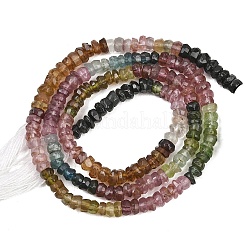 Gradient Color Natural Multicolor Tourmaline Beads Strands&nbsp;G-Z152-D01-01