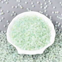 すりガラスのシードビーズ  丸い穴  双円錐形  金粉付き  アクアマリン  4.5x3.5~4mm  穴：1.1mm  約6428個/ポンド&nbsp;SEED-N012-01D