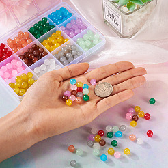 360Pcs 12 Style Imitation Jade Glass Beads Strands&nbsp;DGLA-CW0001-01