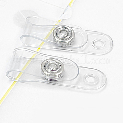 PVC IDバッジホルダーストラップ50個  アイロンスナップとアイレット付き  オーバル  74x12x2.5mm&nbsp;FIND-CP0003-14B