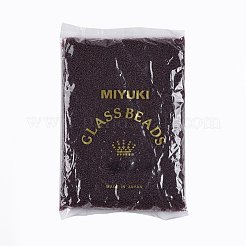 MIYUKIラウンドロカイユビーズ  日本製シードビーズ  15/0  （rr153)ダークスモーキーアメジスト  15/0  1.5mm  穴：0.7mm  約250000個/ポンド&nbsp;SEED-G009-RR0153