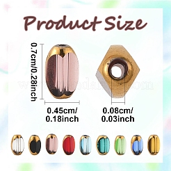 30Pcs Electroplate Glass Beads&nbsp;EGLA-YW0005-16A