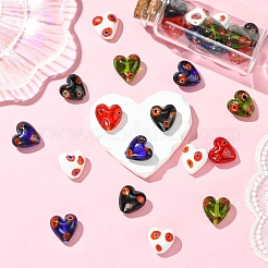 30Pcs 5 Colors Handmade Millefiori Glass Beads&nbsp;LAMP-CJ0002-42
