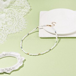 Glass Seed Beaded Necklace for Women&nbsp;NJEW-JN03933