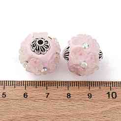 Handmade Resin Indonesia Round Beads&nbsp;IPDL-P005-21AS-02