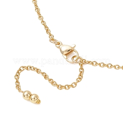 合金製クマペンダント 304ステンレススチール製アズキチェーンネックレス（女性用）  ゴールドカラー  17.76インチ（45.1cm）&nbsp;NJEW-JN05739
