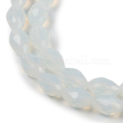 Electroplate Imitation Jade Glass Beads Strands&nbsp;LS-EGLA-N013-J8mm-D02