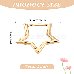 1Pair Brass Huggie Hoop Earrings&nbsp;EJEW-LP0001-20