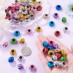 100Pcs UV Plating Opaque Acrylic European Beads&nbsp;PACR-TA0001-32C
