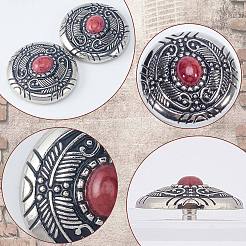 1-Hole Alloy & Cat eye Turquoise Decorative Rivets&nbsp;FIND-GF0004-53B