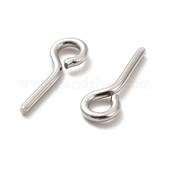 変色しない304ステンレススチール製ペグベイル  ステンレス鋼色  8x3x0.7mm  穴：1.5mm  ピン：0.7mm&nbsp;STAS-E044-06P-01