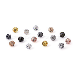 160Pcs 8 Colors Alloy Rhinestone Beads&nbsp;FIND-CW0001-11
