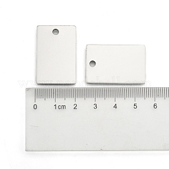 Tarnish Resistant 201 Stainless Steel Rectangle Mirror Polished Finish Stamping Blank Tag Pendants&nbsp;STAS-S031-01