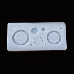 文房具定規シリコンモールド  分度器直角定規シリコンモールド  DIYの学生用品用  ホワイト  81.5x164x7mm&nbsp;X-DIY-L021-70