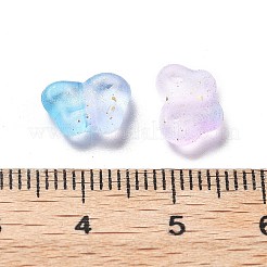 グラデーションカラー透明アクリルビーズ  金色の箔付き  蝶  ドジャーブルー  7.5x10x3.5mm  穴：1.5mm  穴：1.5mm  約：71個/ 10 G&nbsp;X1-OACR-M023-05D