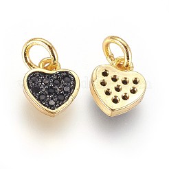 Brass Micro Pave Cubic Zirconia Charms&nbsp;ZIRC-G150-03A