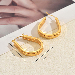 U-Shaped Stainless Steel Hoop Earrings&nbsp;VF2558