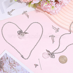 2Pcs 304 Stainless Steel Pendant Necklaces&nbsp;NJEW-DR00035