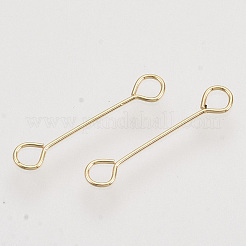 アイアンアイピン  カドミウムフリー＆鉛フリー  ピアノ線9ピン  ライトゴールド  15x0.4mm  穴：1.8mm  ヘッド：3mm&nbsp;IFIN-S126-01A-KC