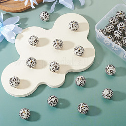 30Pcs Round Resin Rhinestone Beads&nbsp;OACR-TA0004-28A
