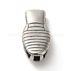 304ステンレス鋼チューブベイル  ループベイル  ヘビ  アンティークシルバー  29x15x11.5mm  穴：10x5mm  内径：8x4mm&nbsp;STAS-P325-21AS