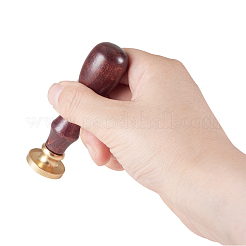DIY Letter Scrapbook Brass Wax Seal Stamps and Wood Handle&nbsp;AJEW-P068-B06