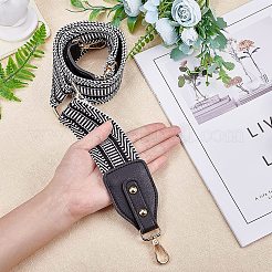 ポリエステルバッグストラップ  puレザー＆アロイクラスプ付き  バッグ交換用アクセサリー用  ブラック  87x5cm&nbsp;FIND-WH0064-84
