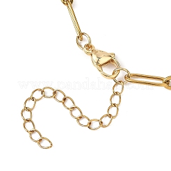 304 Stainless Steel Tree of Life and Cross Pendant Paperclip Chain Necklaces for Women&nbsp;NJEW-JN05664