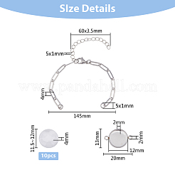 DIY Blank Dome Flat Round Link Bracelet Making Kit&nbsp;DIY-UN0004-53
