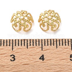 真鍮製ビーズキャップ  花  カドミウムフリー＆鉛フリー  ラックめっき  長持ちメッキ  18KGP本金メッキ  8x4mm  穴：1mm&nbsp;KK-C260-19A-G