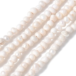 天然養殖淡水パールビーズ連売り  ポテト  グレードA  貝殻色  1.8~2mm  穴：0.5mm  約176~177個/連  14.57~14.72''（37~37.4センチメートル）&nbsp;PEAR-I007-07B-01A