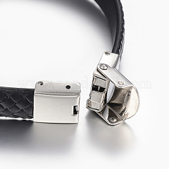 PU Leather Braided Cord Bracelets&nbsp;BJEW-E324-C06