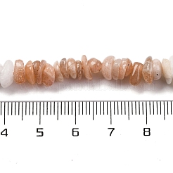 天然マルチムーンストーン ビーズ 連売り  チップ  6~14x4~8x2~7mm  穴：1mm  約15.75~16.14インチ（40~41cm）&nbsp;G-L610-A12-02