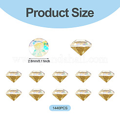 1 Bag Pointed Back Glass Rhinestone Cabochons&nbsp;RGLA-TADJ0001-01A-07