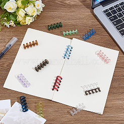 52Pcs 13 Colors Plastic 5-Hole Loose Binders Binding&nbsp;DIY-MA0006-76