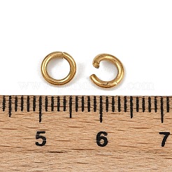 304ステンレススチールオープン丸カン  イオンプレーティング（ip）  ゴールドカラー  6x1.2mm  17ゲージ  内径：3.5mm&nbsp;STAS-Z137-01G-07