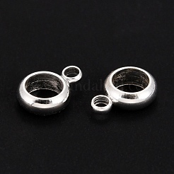 201 ステンレス鋼チューブベイル  ループベイル  リング  銀  8.5x6x2mm  穴：2mm  4mm内径&nbsp;STAS-P198-66D-S