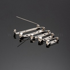 鉄のブローチ穴にセーフティキャッチバーピンをバックピン  プラチナ  20~40x5~6mm  穴：2mm&nbsp;IFIN-X0029-P