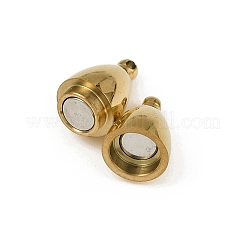 304ステンレススチール製マグネット留め具  オーバル  ゴールドカラー  23.5x8.5mm  穴：1.2mm&nbsp;STAS-C127-14G