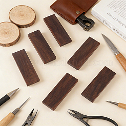 木の板  ナイフハンドル作り用  長方形  ココナッツブラウン  123x41x11mm&nbsp;WOOD-WH0062-60B